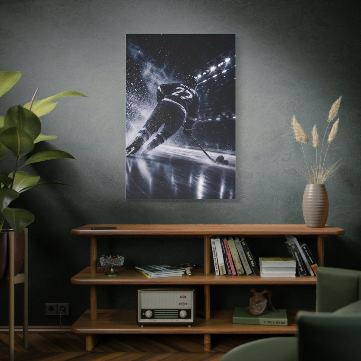 Hockey Speed Burst Sports Wall Art & Canvas Print