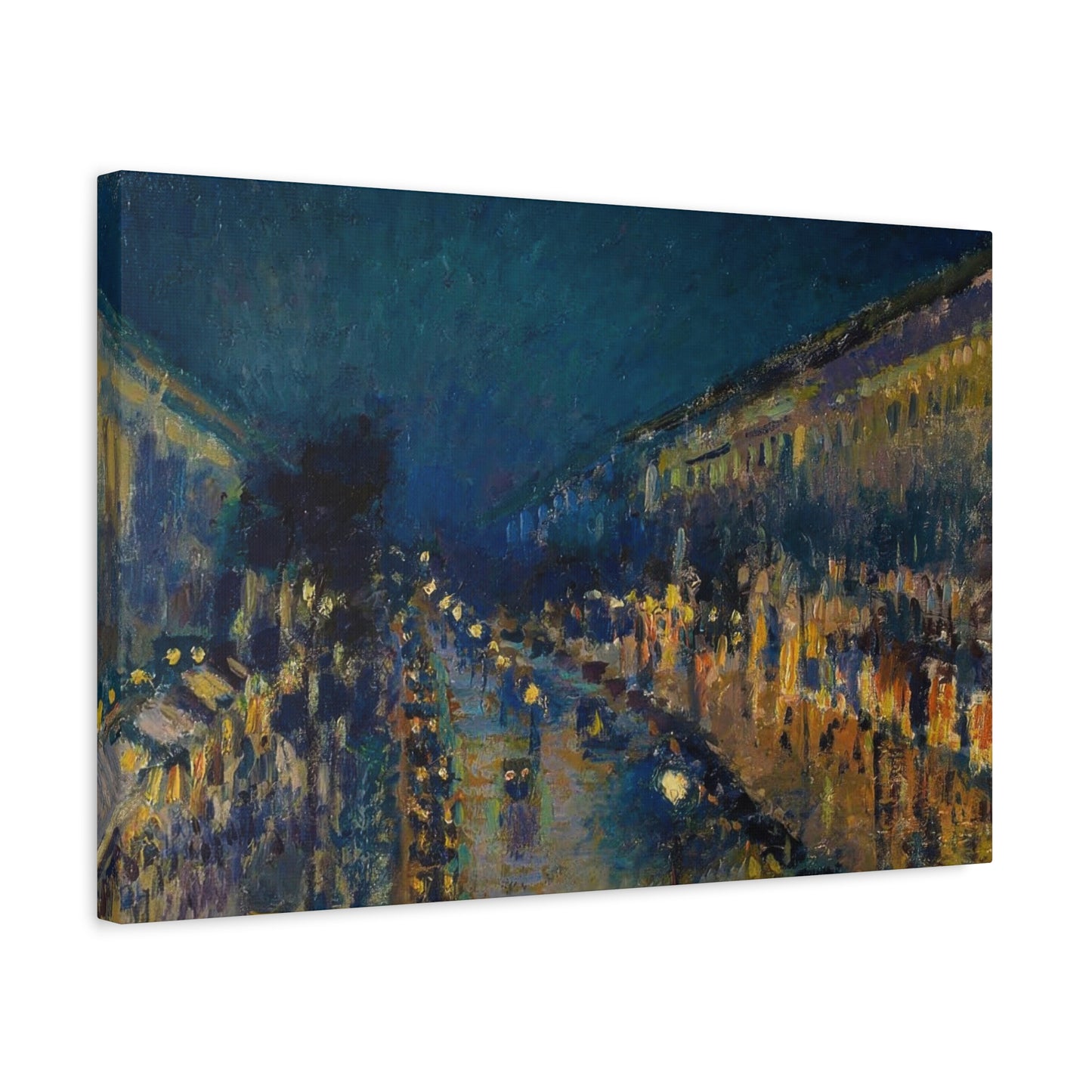 Boulevard Montmarte At Night Impression Wall Art & Canvas Prints