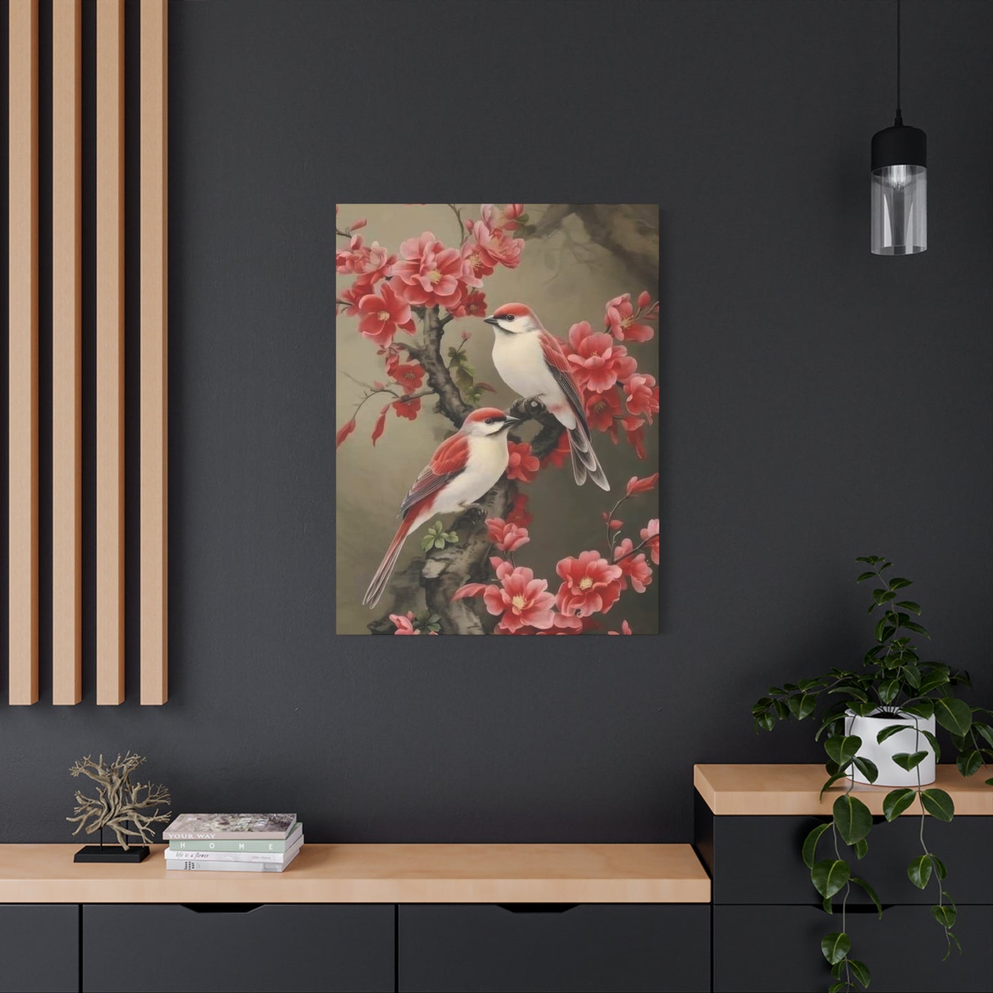 Birds Red Leaves Wall Art & Canvas Prints