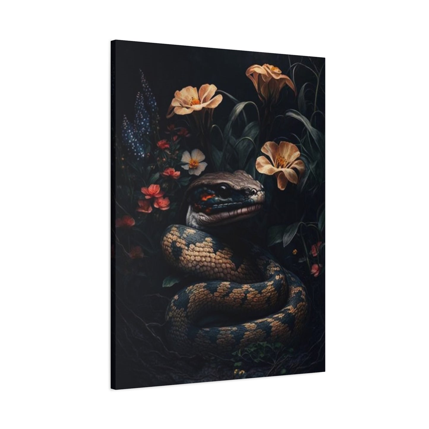 Snake With Flower Wall Art & Canvas Prints