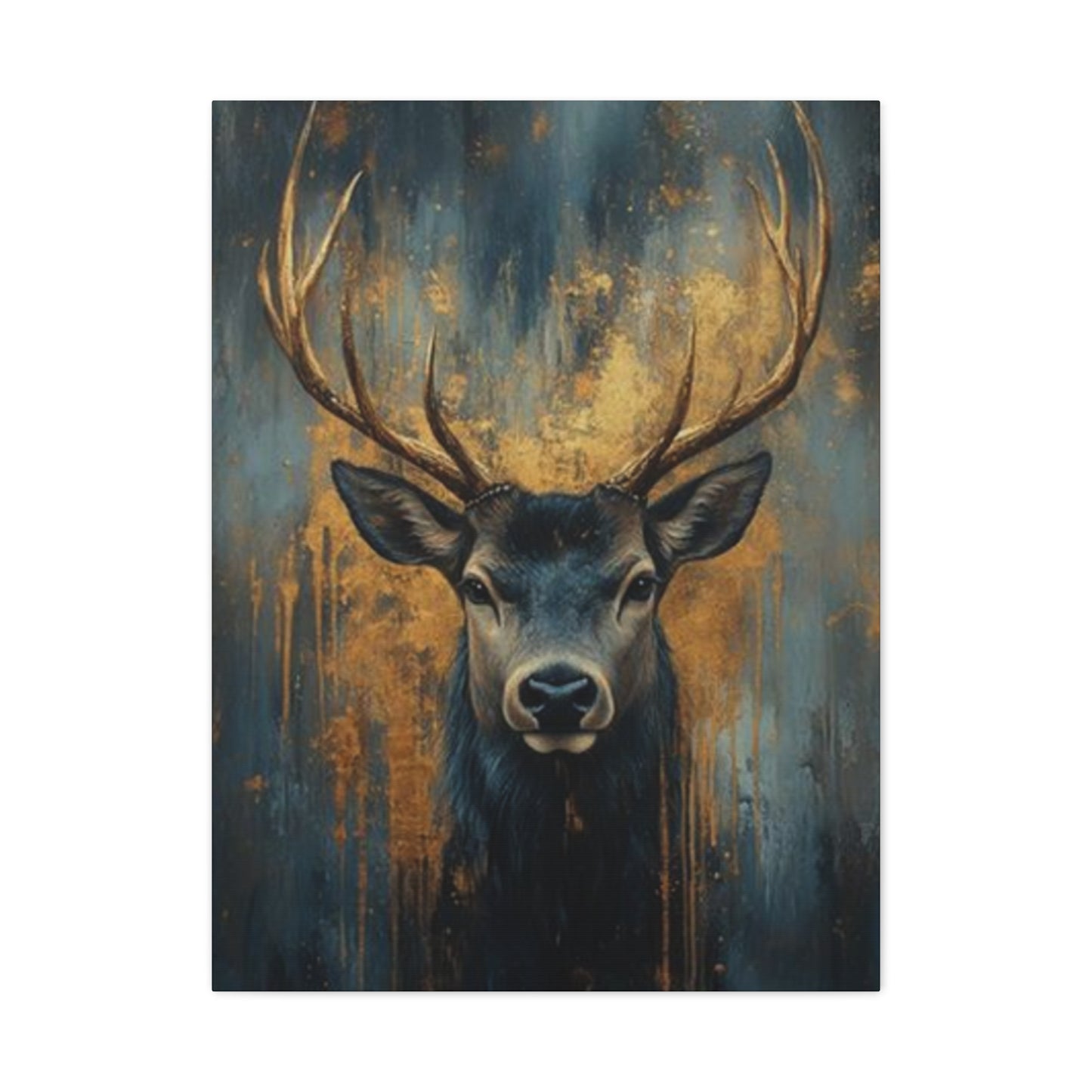Golden Canvas Reindeer Wall Art & Canvas Prints