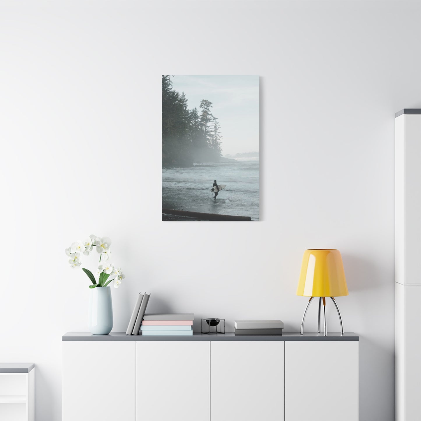 Black & White Surfing Poster Wall Art & Canvas Prints
