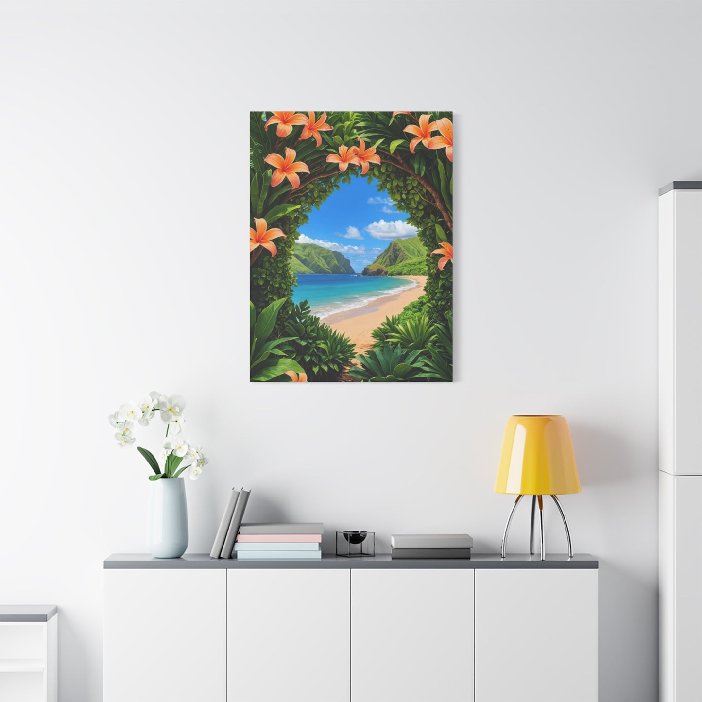 Hawaii Flower Frame Wall Art & Canvas Prints