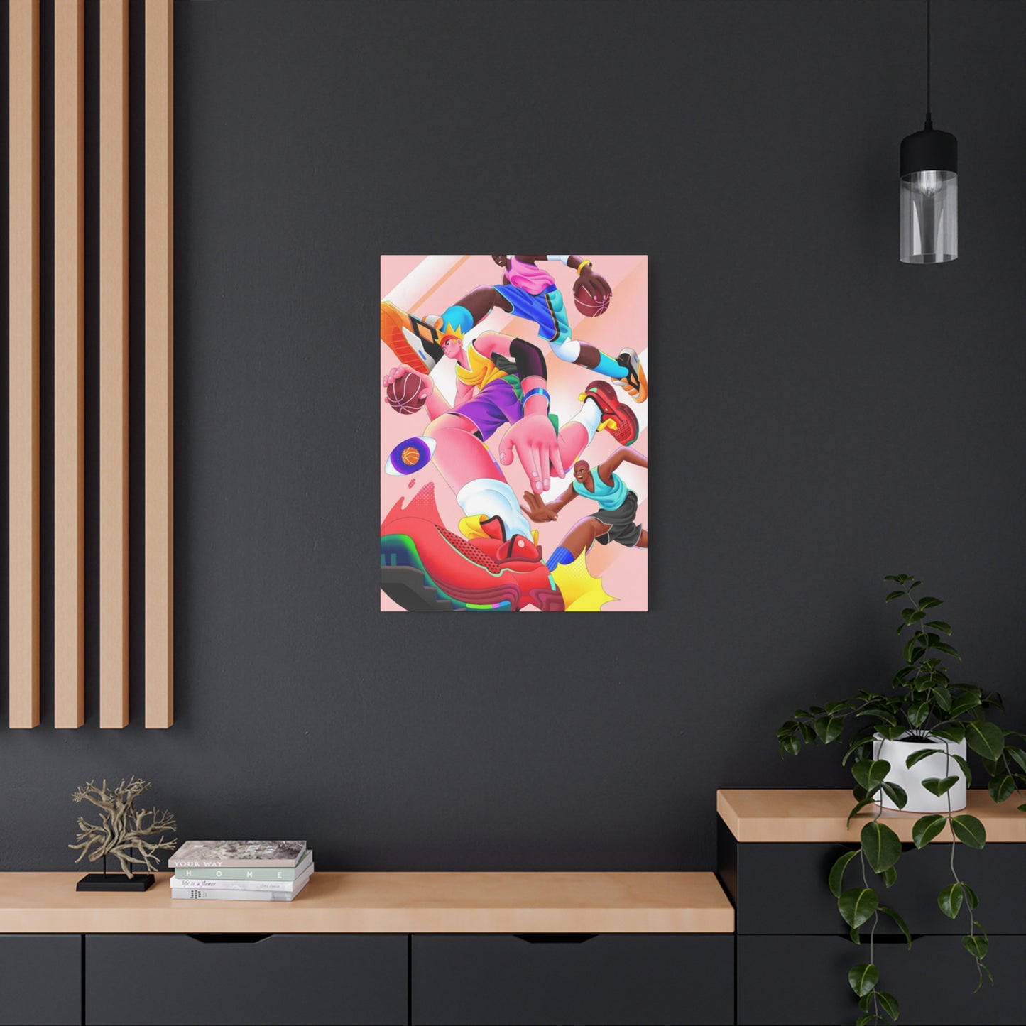 Basketball Illustration Poster Wall Art & Canvas Prints