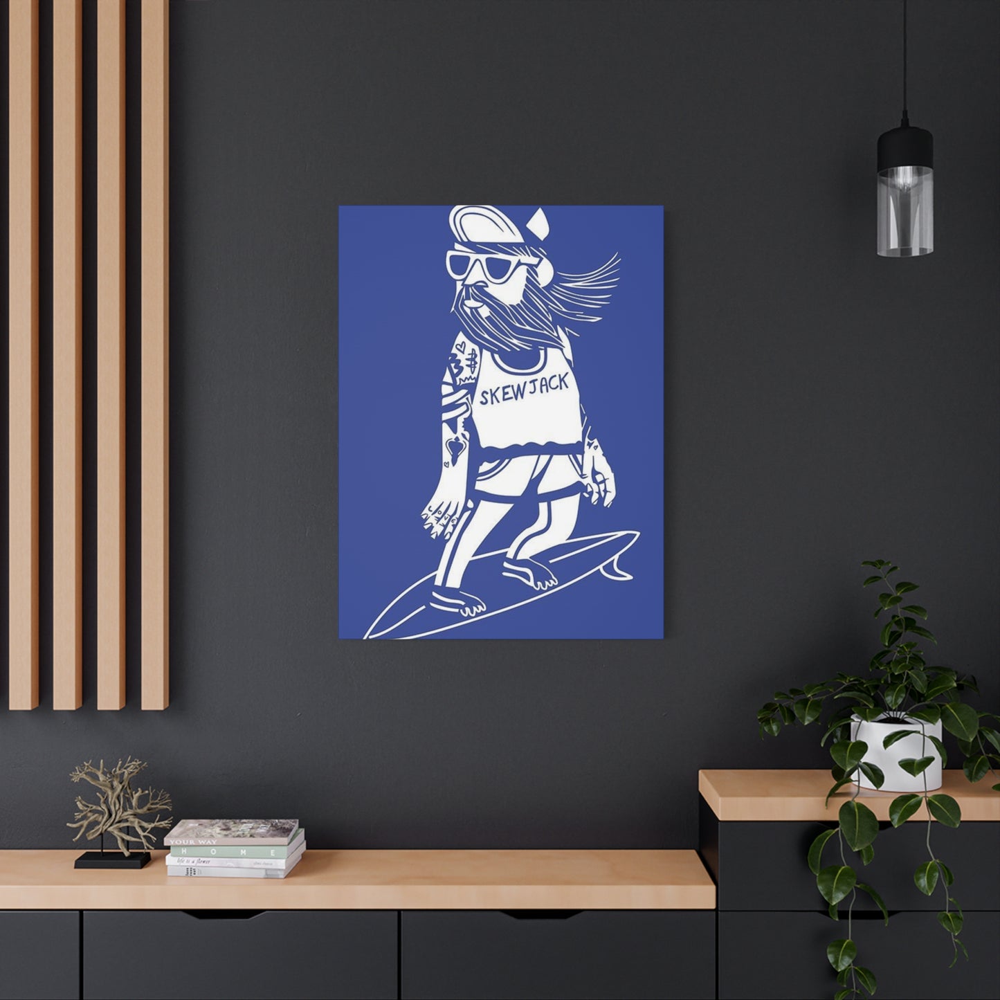 Cartoon Surfing Graffiti Poster Wall Art & Canvas Prints