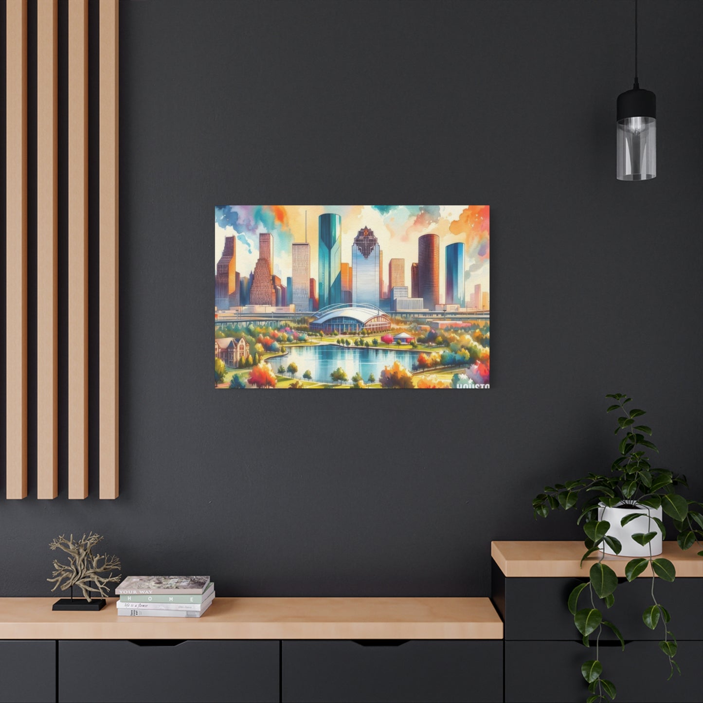 Houston Skyline Vivid Wall Art & Canvas Prints