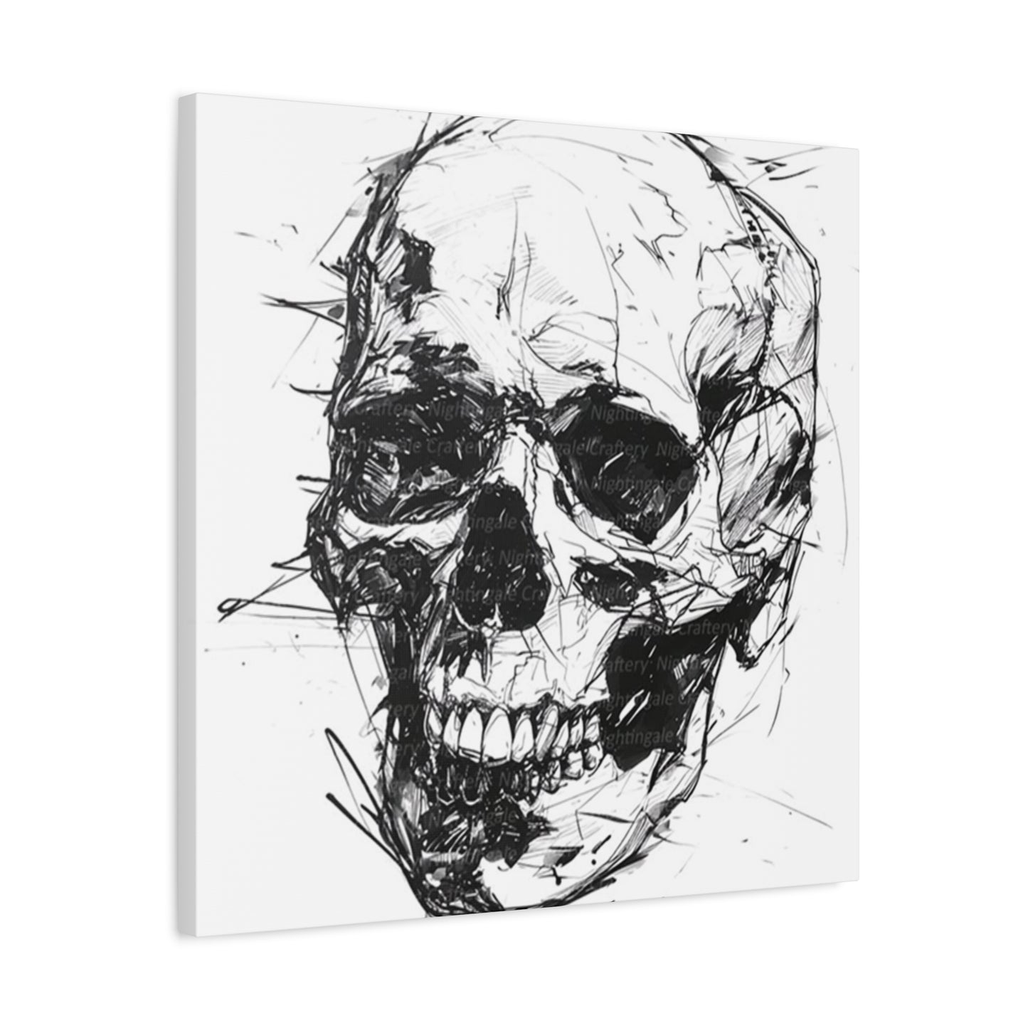 Skull Hand Drawing Wall Art & Canvas Prints