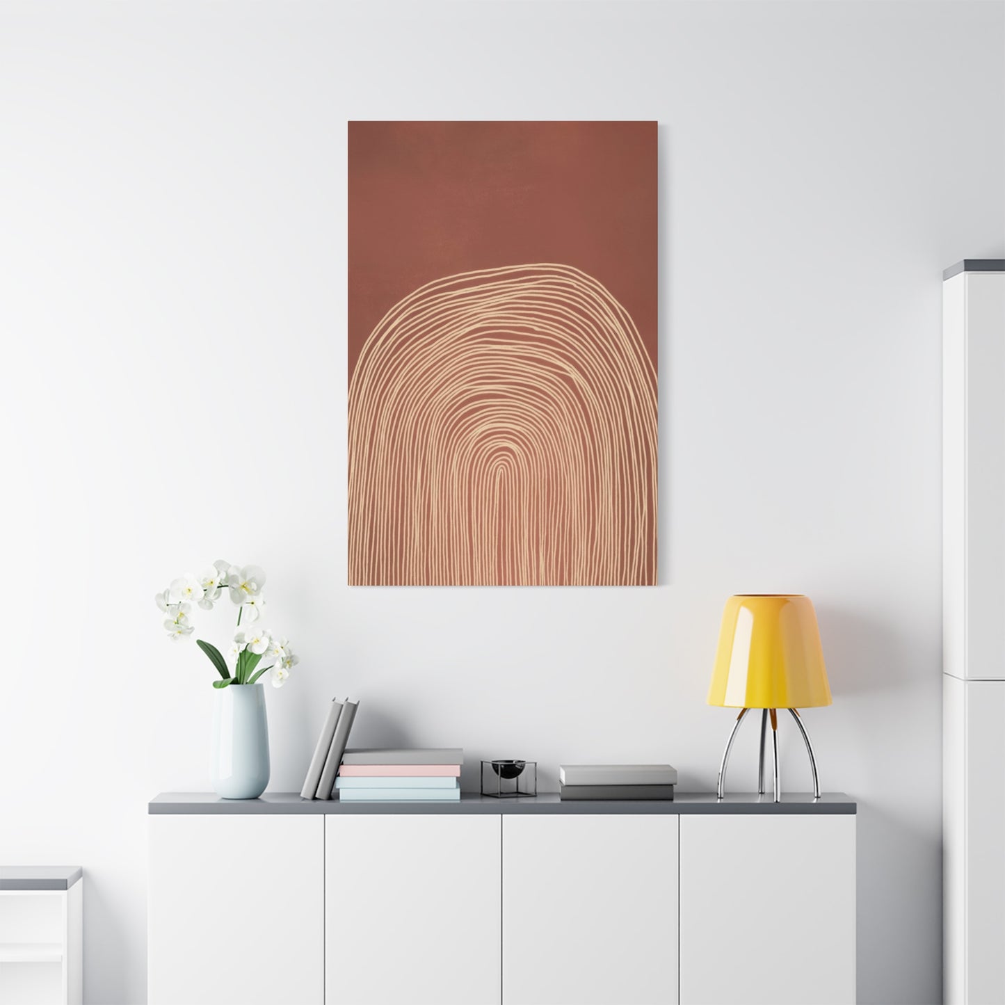 Abstract Concentrix Curves Earth Tones Wall Art & Canvas Prints