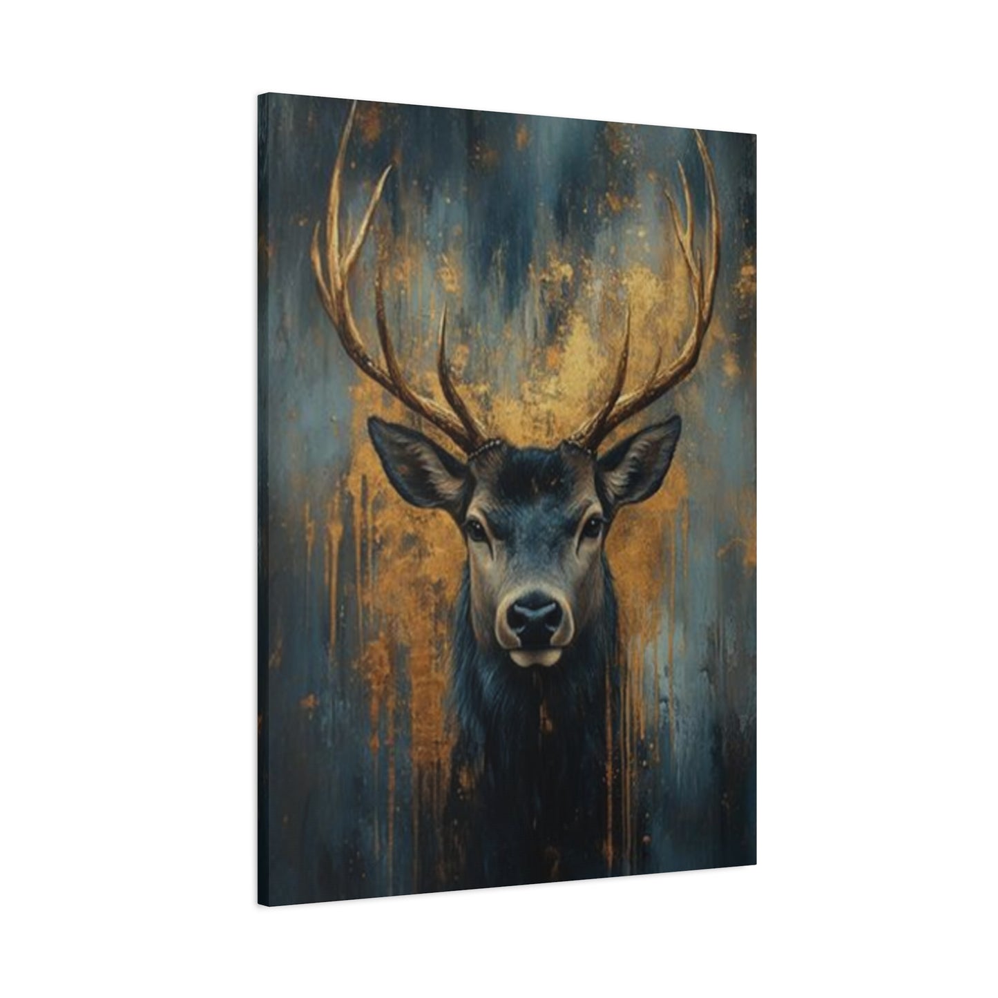 Golden Canvas Reindeer Wall Art & Canvas Prints