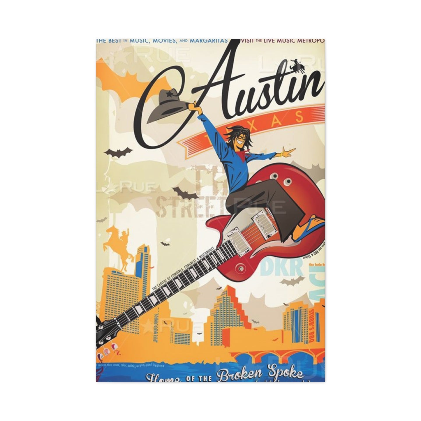 Austin Texas Poster Wall Art & Canvas Prints