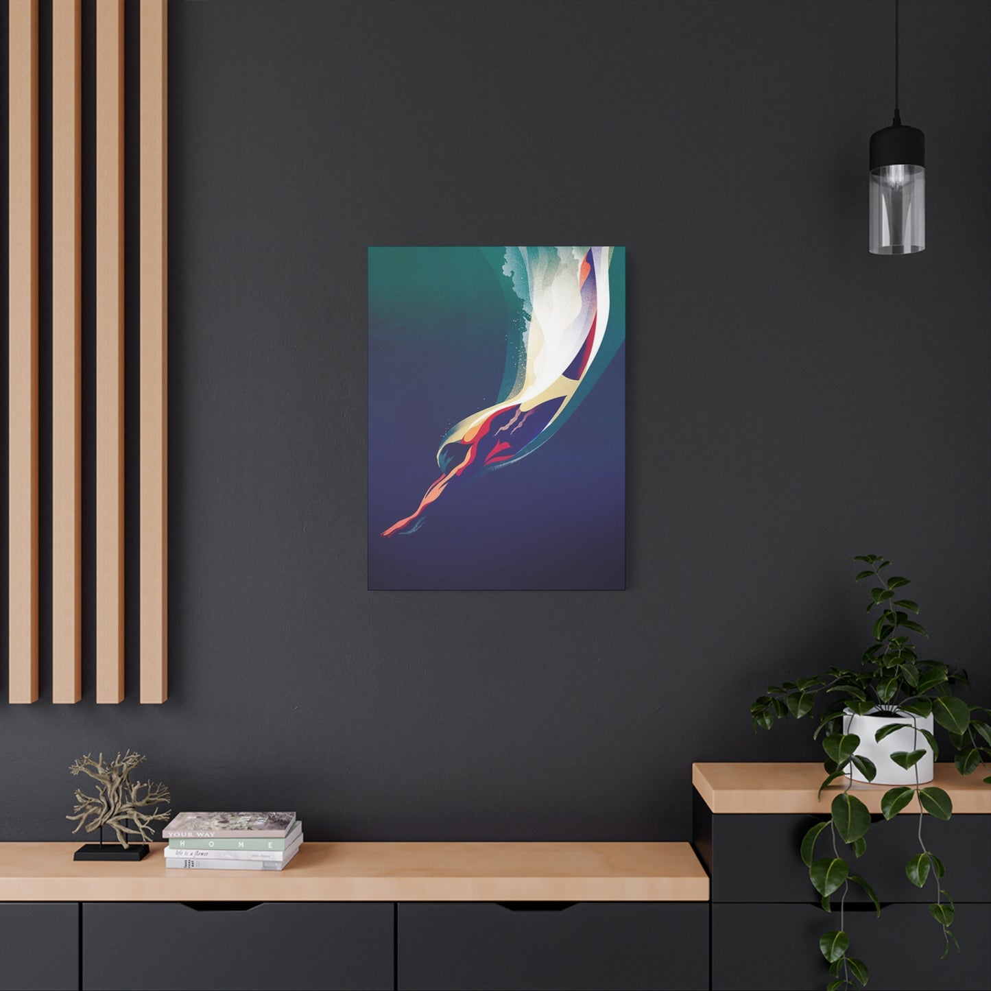 Wave Diving Poster Wall Art & Canvas Prints