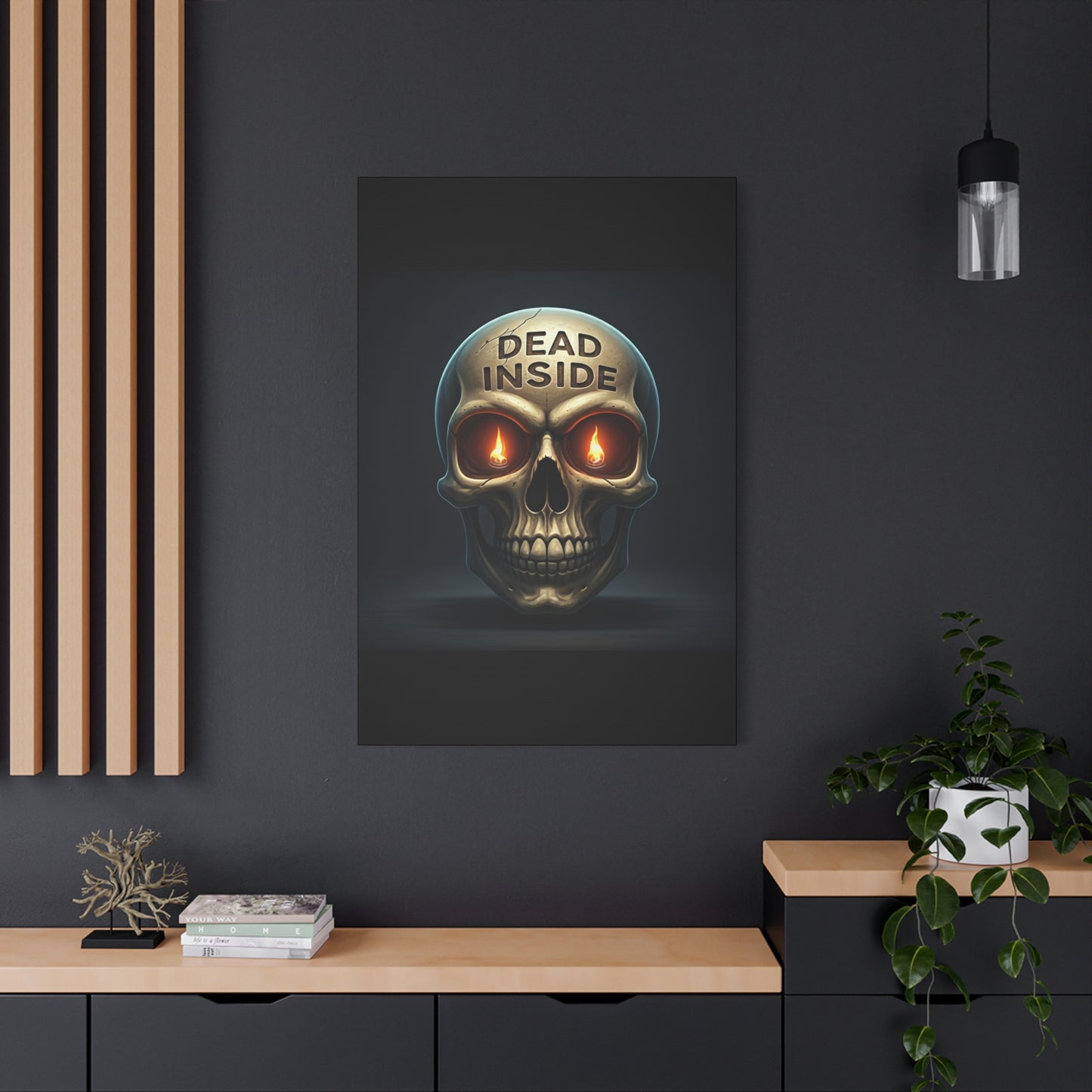 Dead Inside Inferno Skull Wall Art & Canvas Print