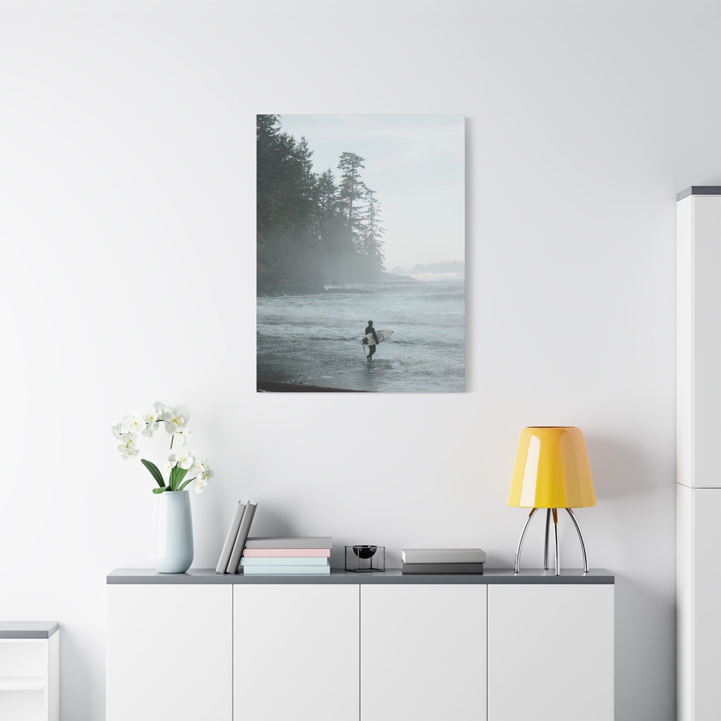 Black & White Surfing Poster Wall Art & Canvas Prints