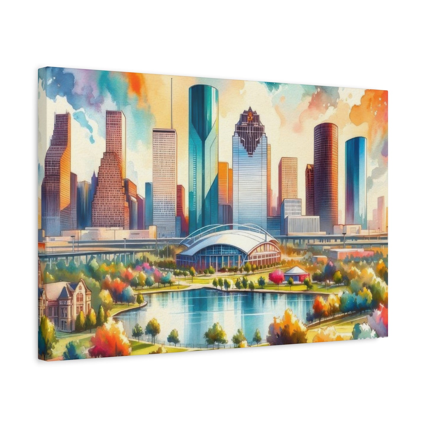 Houston Skyline Vivid Wall Art & Canvas Prints