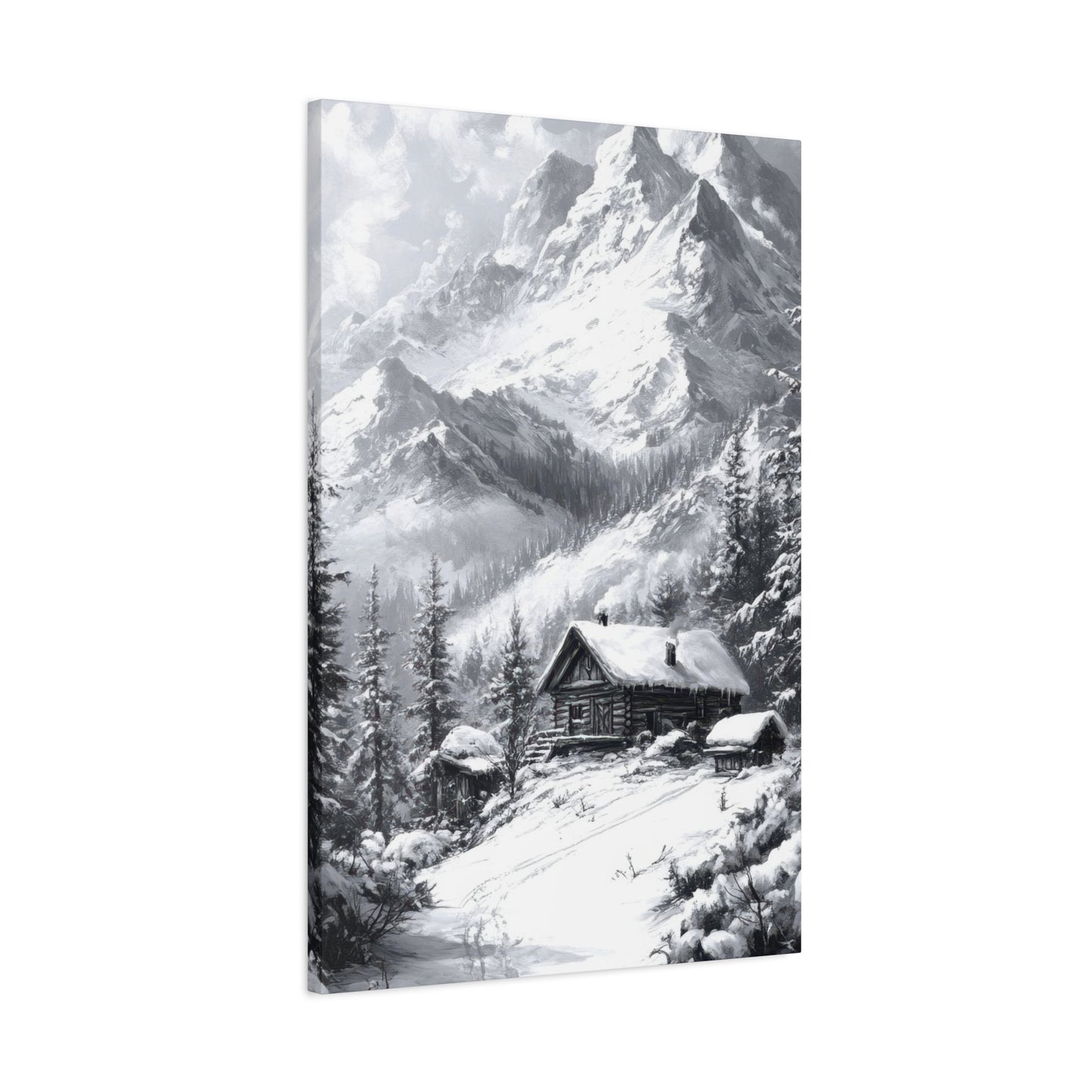 Snow Mountains Grey Wall Art & Canvas Prints