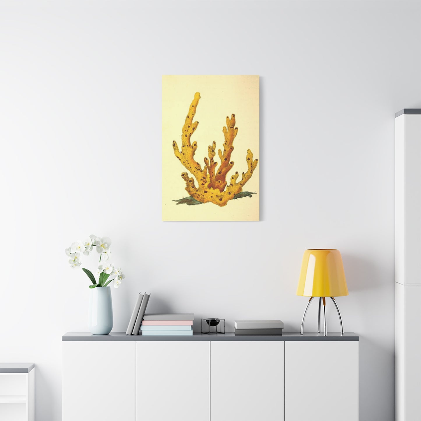 Yellow Shell Stem Painting Wall Art & Canvas Prints