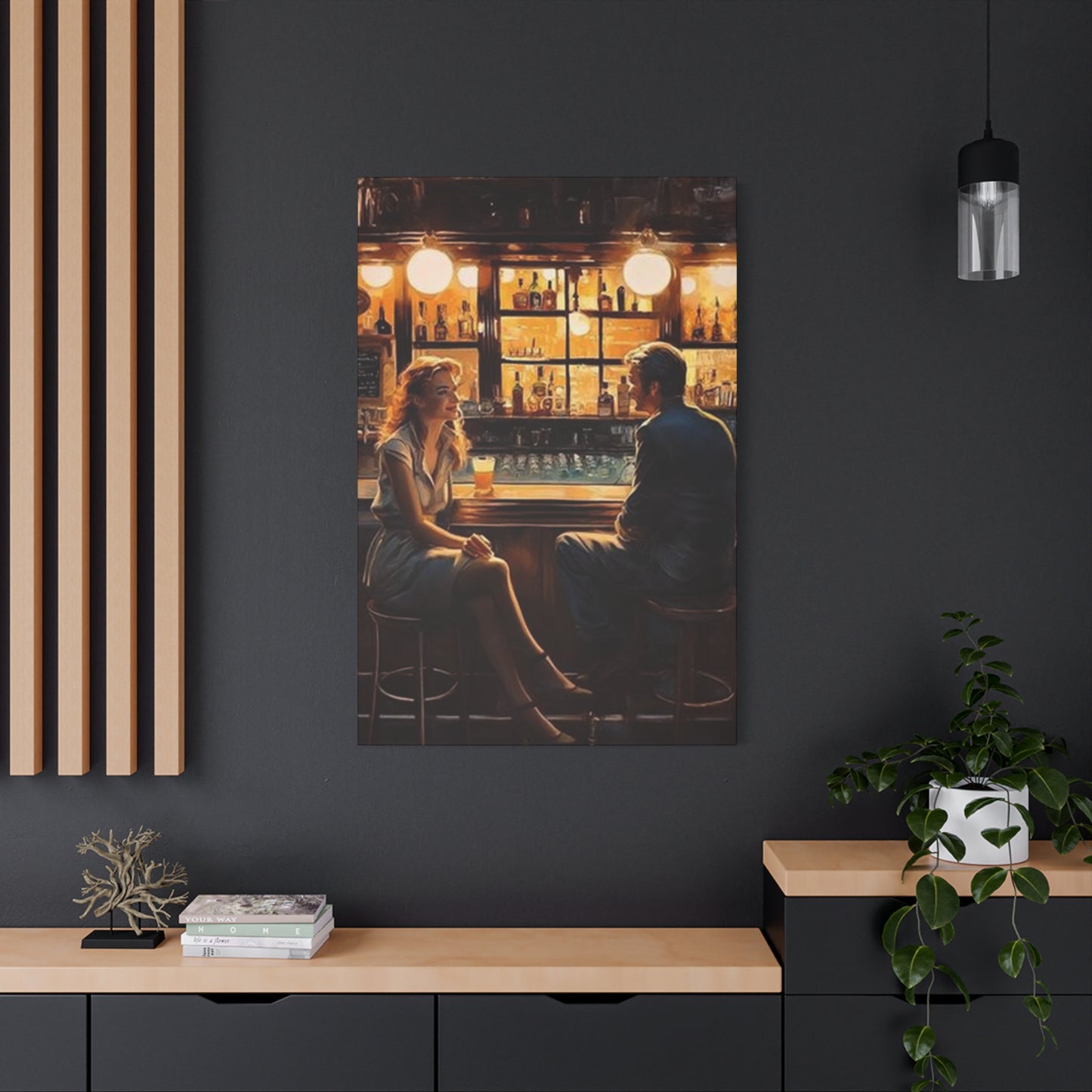 Couple At Bar Wall Art & Canvas Prints
