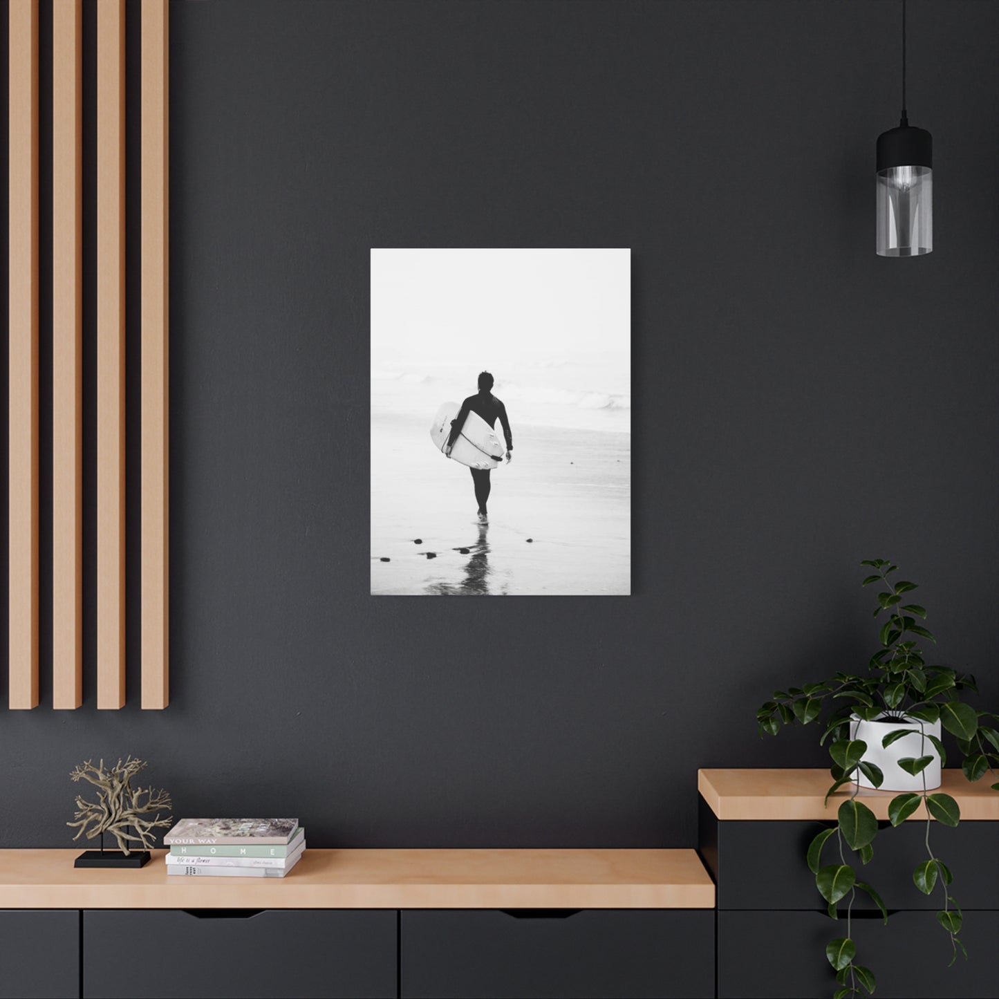 Black & White Surfing Photo Wall Art & Canvas Prints