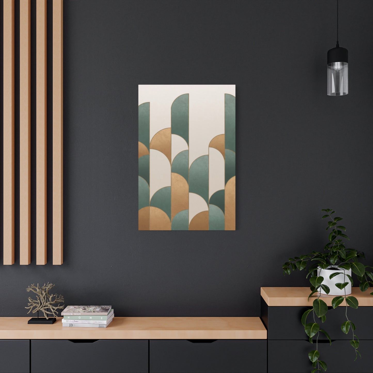Abstract Teal Gold Opulence Wall Art & Canvas Prints