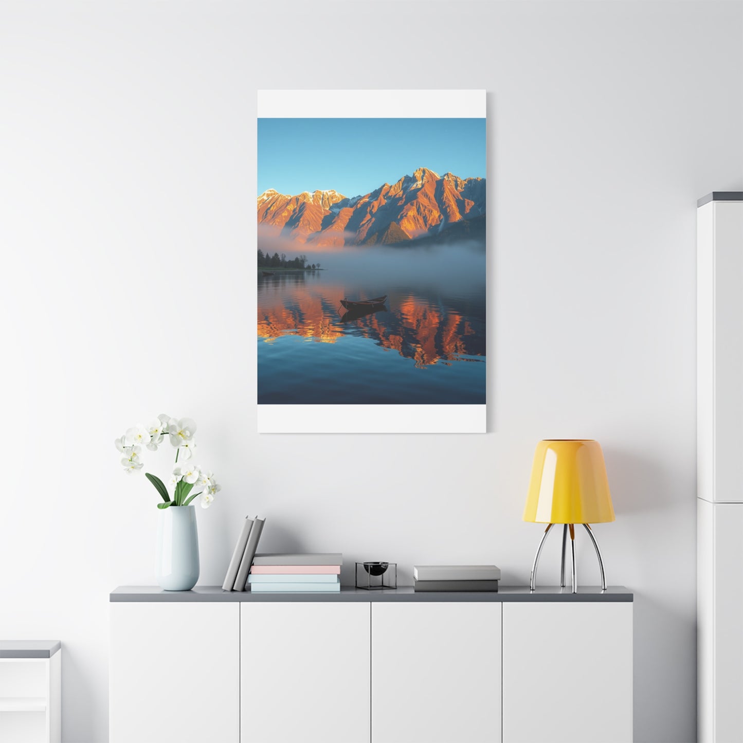Premium Lake Canvas Print: Tranquil Waters Wall Decor