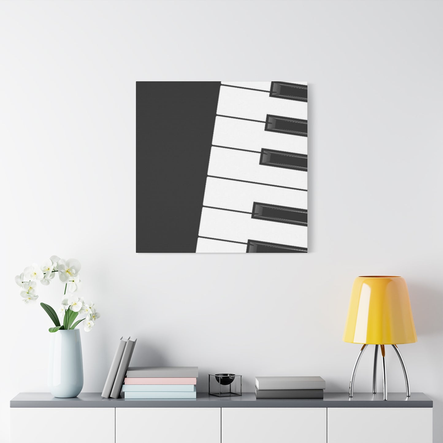 Black & White Piano keys Wall Art & Canvas Prints