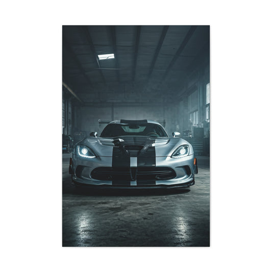 Dodge Viper Performance Build Garage Scene Wall Art & Canvas Prints