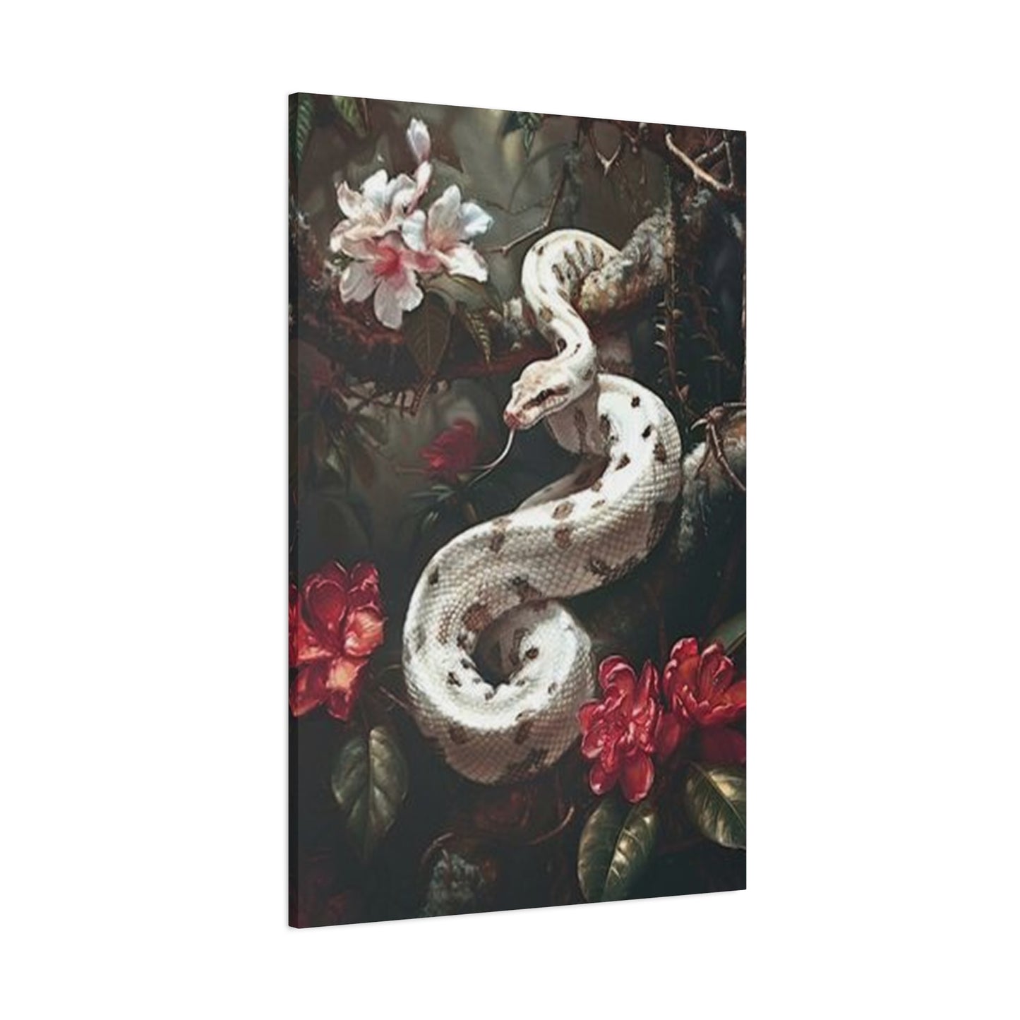 White Snake On Branch Wall Art & Canvas Prints