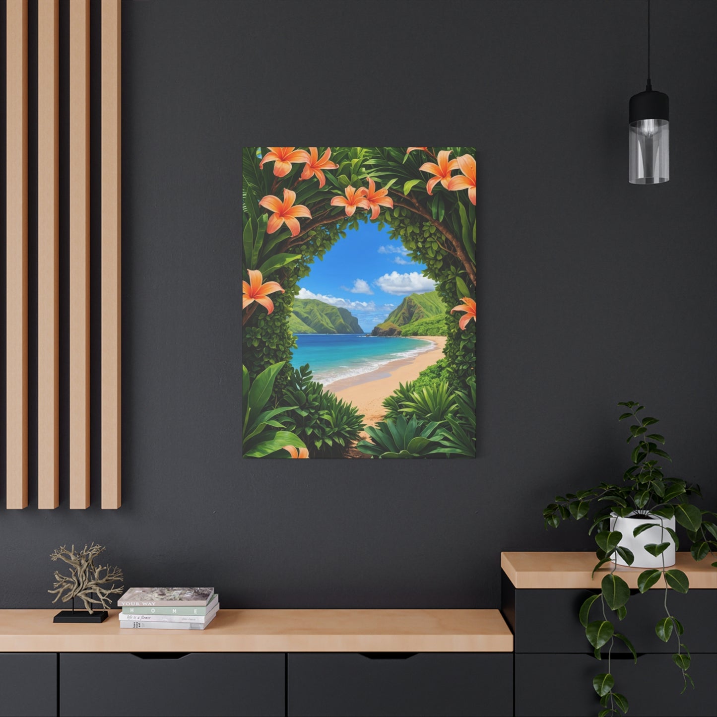 Hawaii Flower Frame Wall Art & Canvas Prints