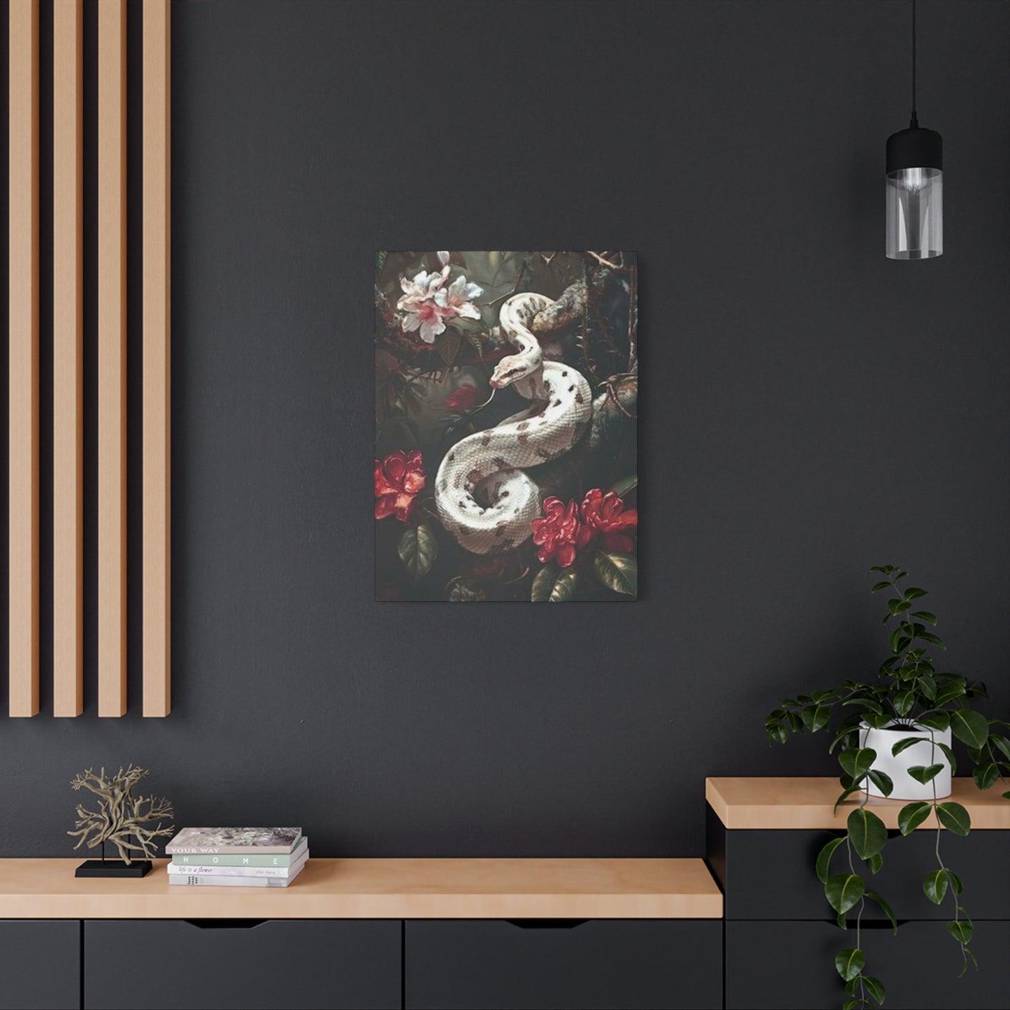 White Snake On Branch Wall Art & Canvas Prints