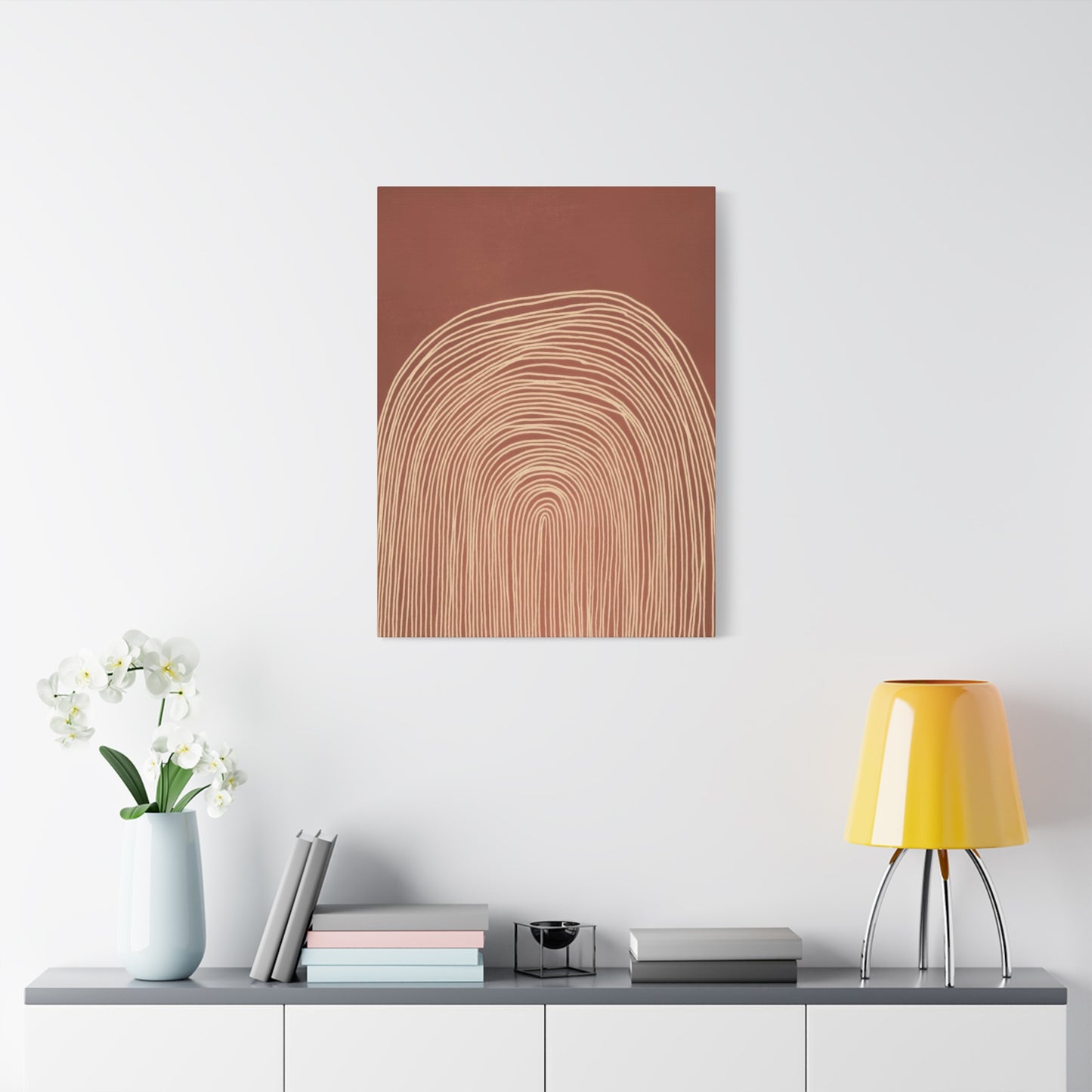 Abstract Concentrix Curves Earth Tones Wall Art & Canvas Prints
