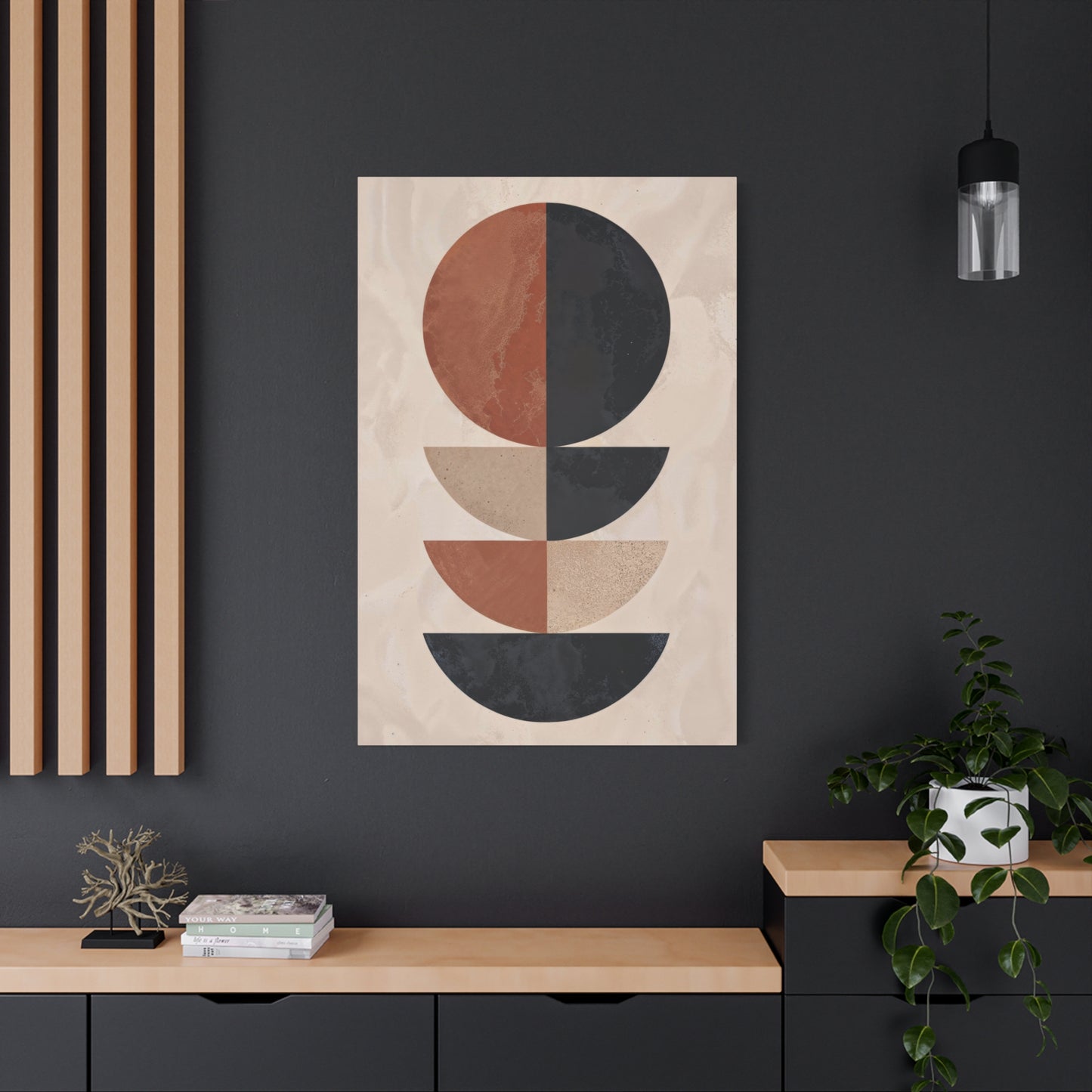 Abstract Brown Black Earth Tones Wall Art & Canvas Prints