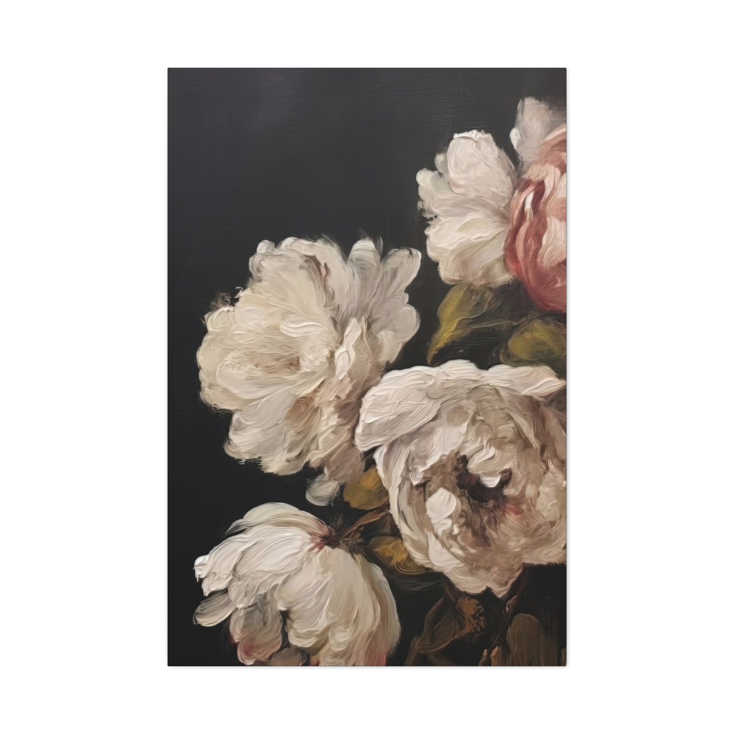 White Flower Dark Wall Art & Canvas Prints