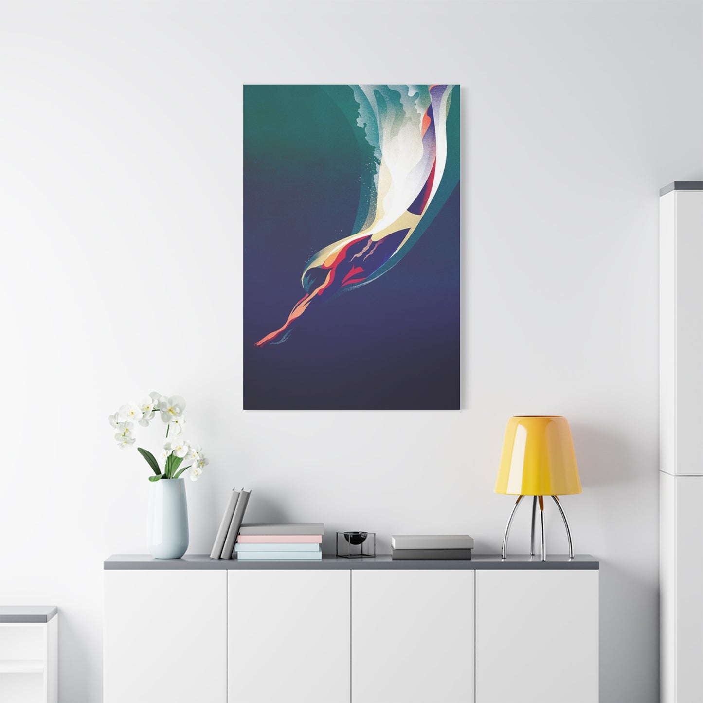 Wave Diving Poster Wall Art & Canvas Prints