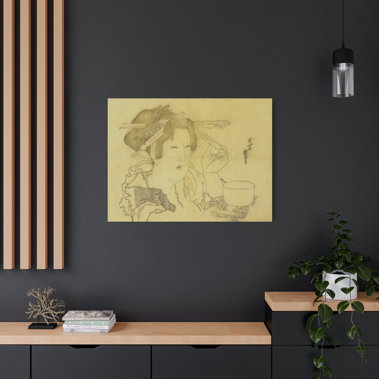 Katsushika Hokusai Woman With A Teacup Wall Art & Canvas Prints