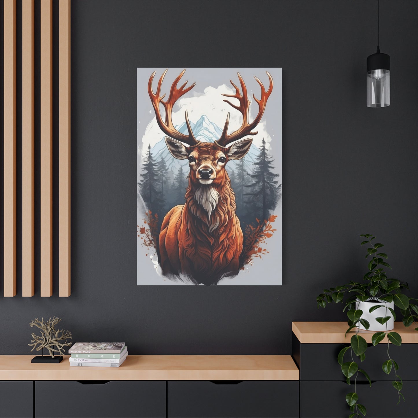 Deer With Large Antlers Wall Art & Canvas Prints