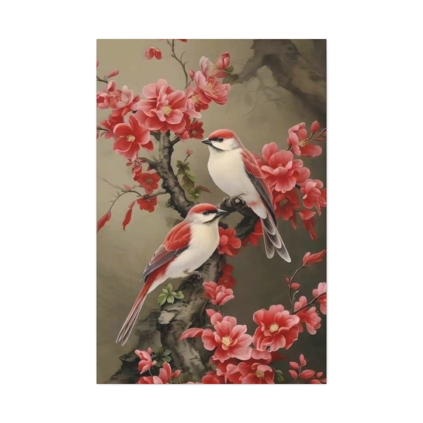 Birds Red Leaves Wall Art & Canvas Prints