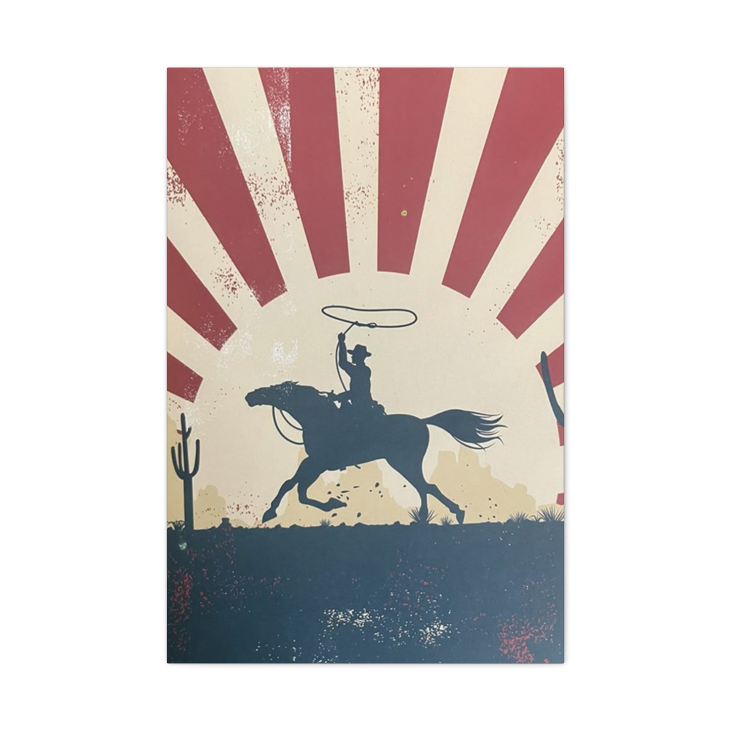 Cowboy On Horse Poster Wall Art & Canvas Prints