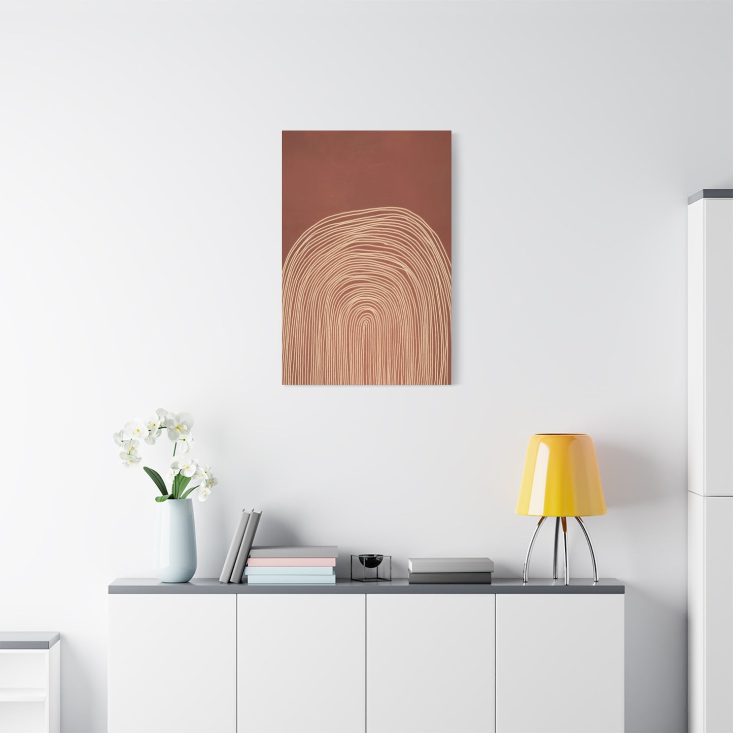 Abstract Concentrix Curves Earth Tones Wall Art & Canvas Prints