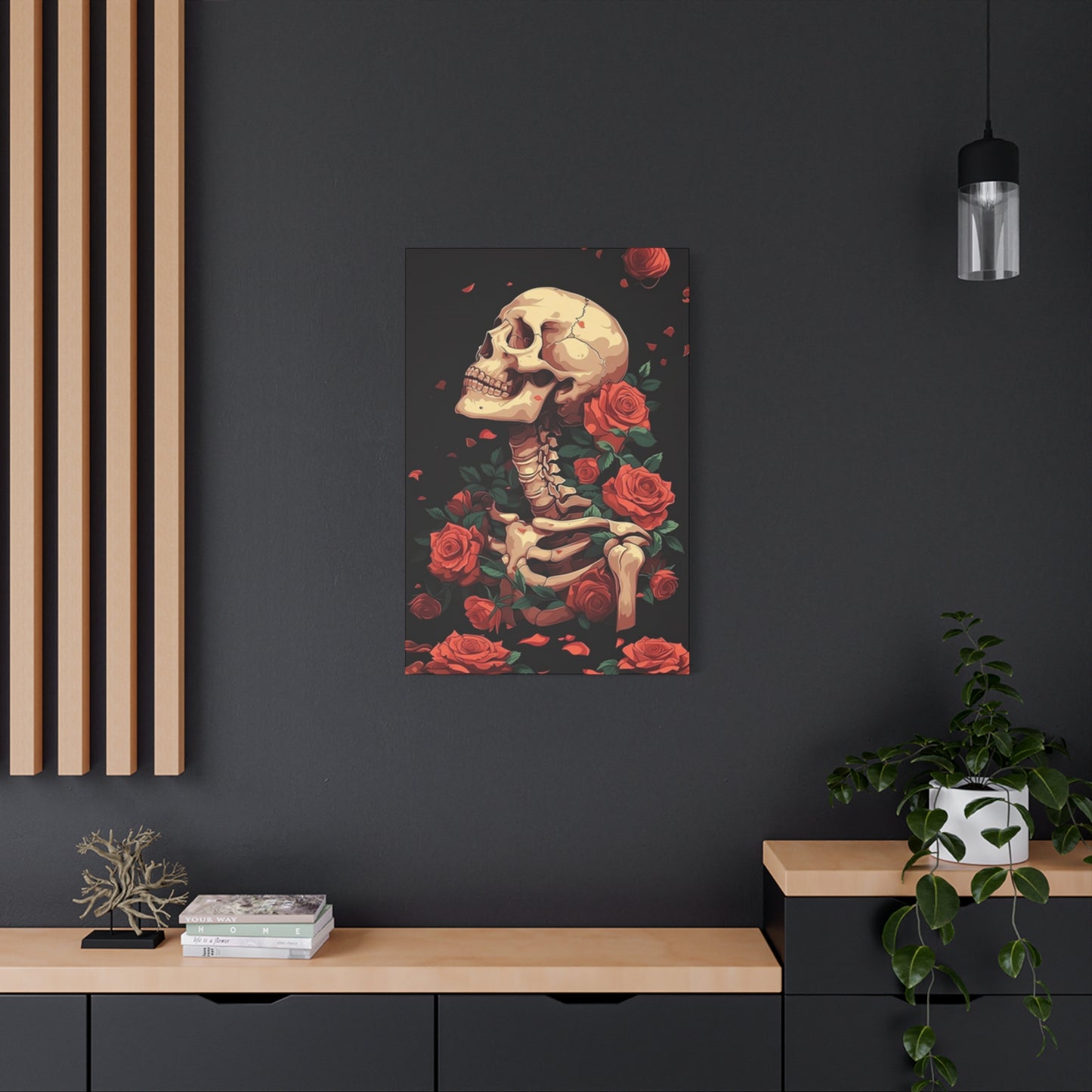 Rose & Skeleton Poster Wall Art & Canvas Prints