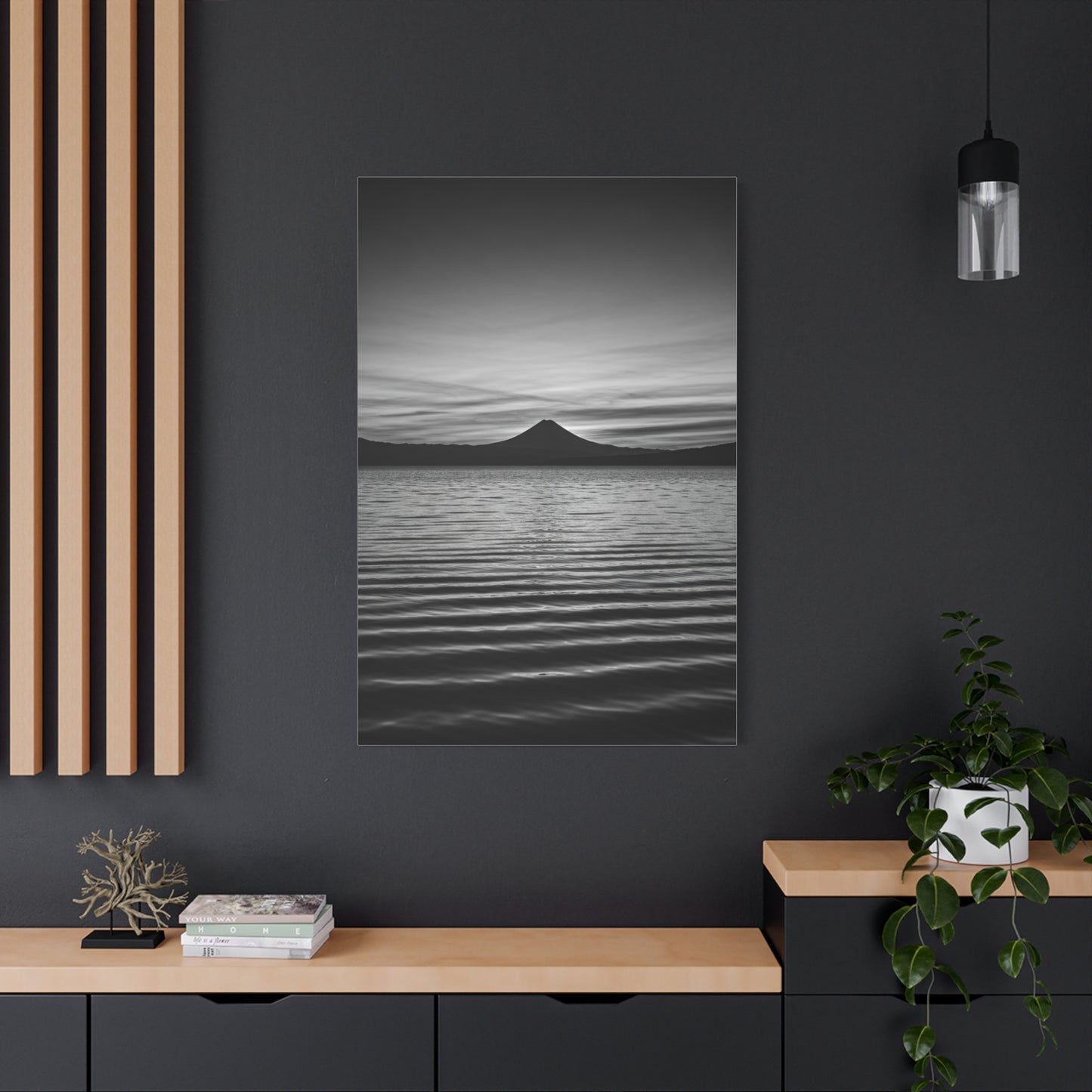 Serene Horizon Mountain Reflection Wall Art & Canvas Prints