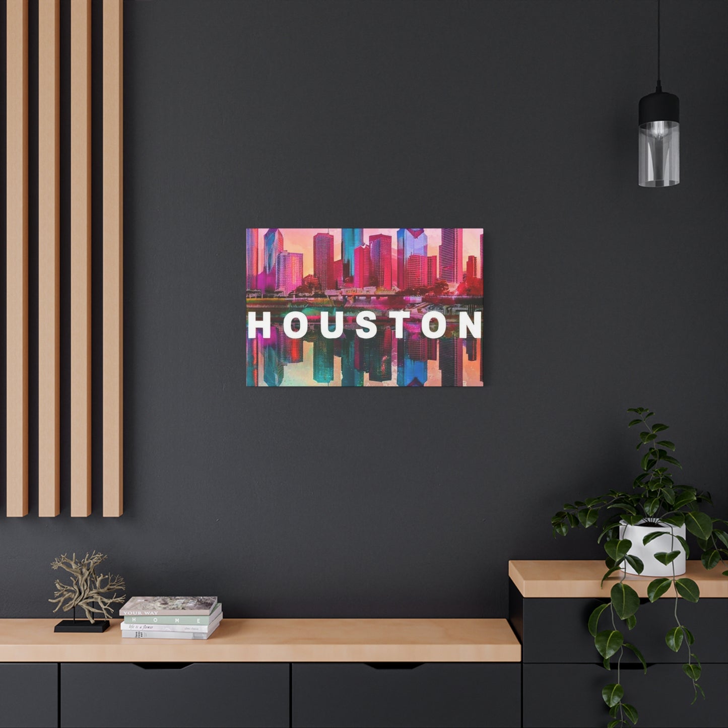 Houston Skyline Mirrored Wall Art & Canvas Prints