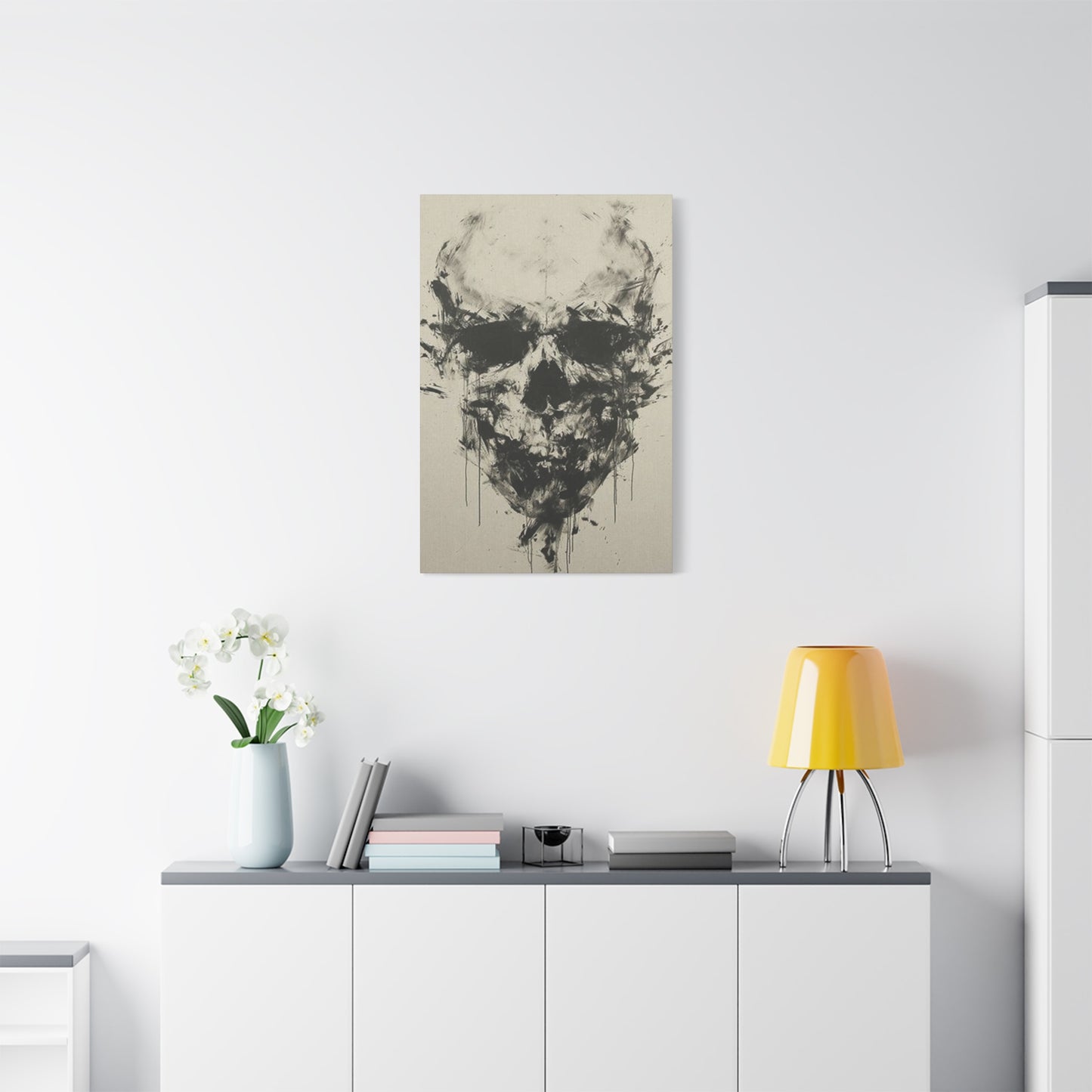 Skull Charcoal Drawing Wall Art & Canvas Prints