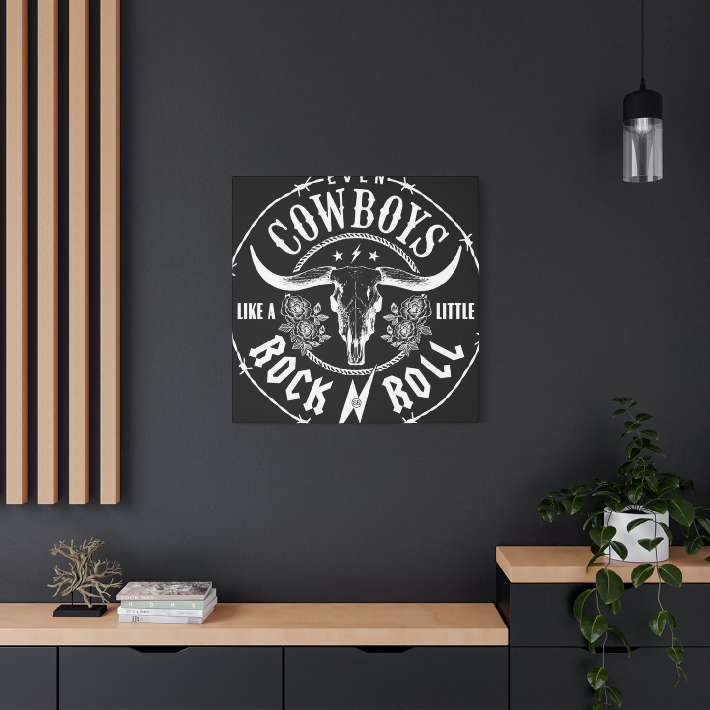 Cowboy Rock N Roll Poster Wall Art & Canvas Prints
