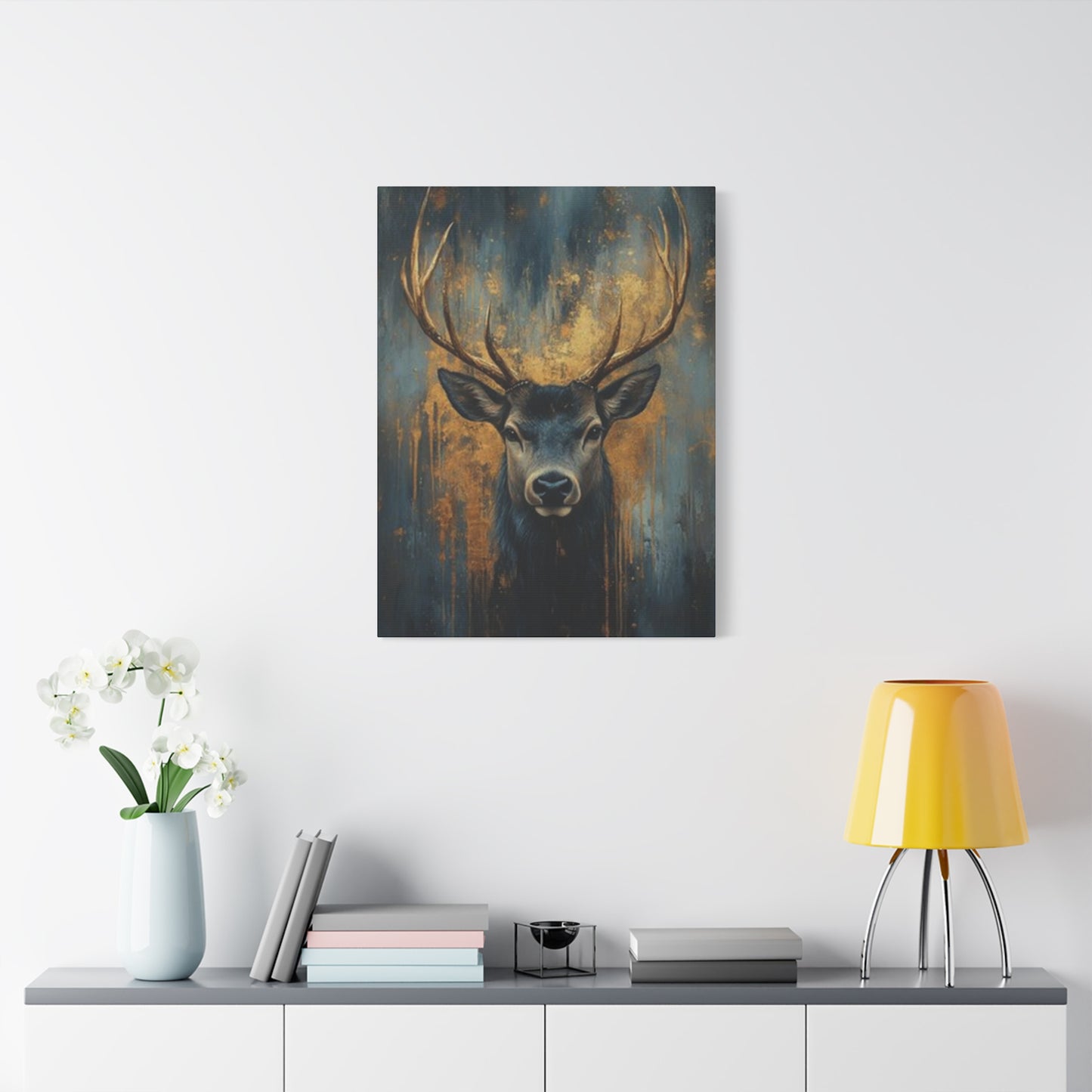 Golden Canvas Reindeer Wall Art & Canvas Prints