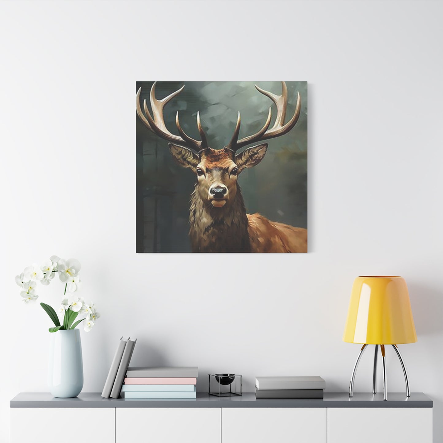 Reindeer Painting Wall Art & Canvas Prints