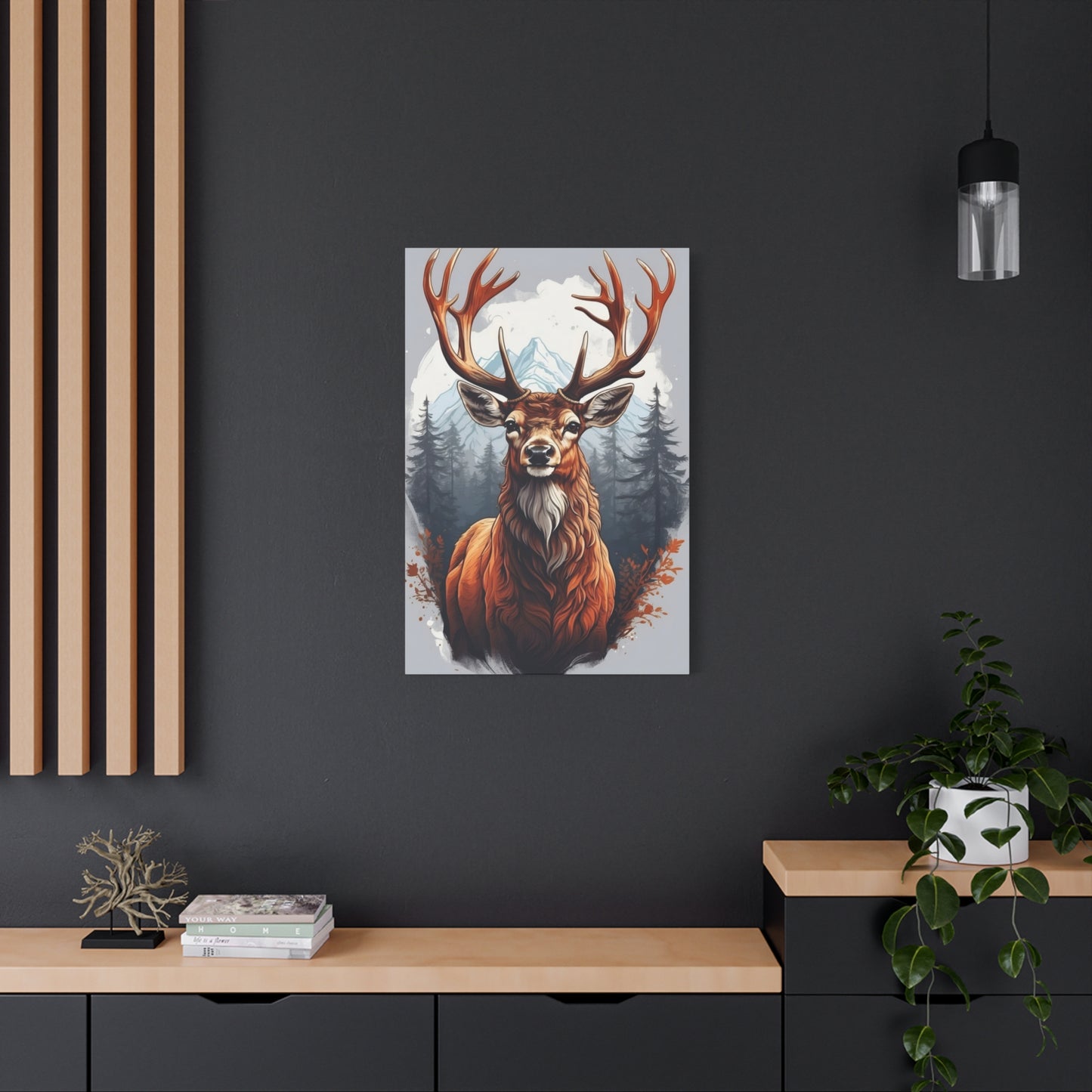 Deer With Large Antlers Wall Art & Canvas Prints