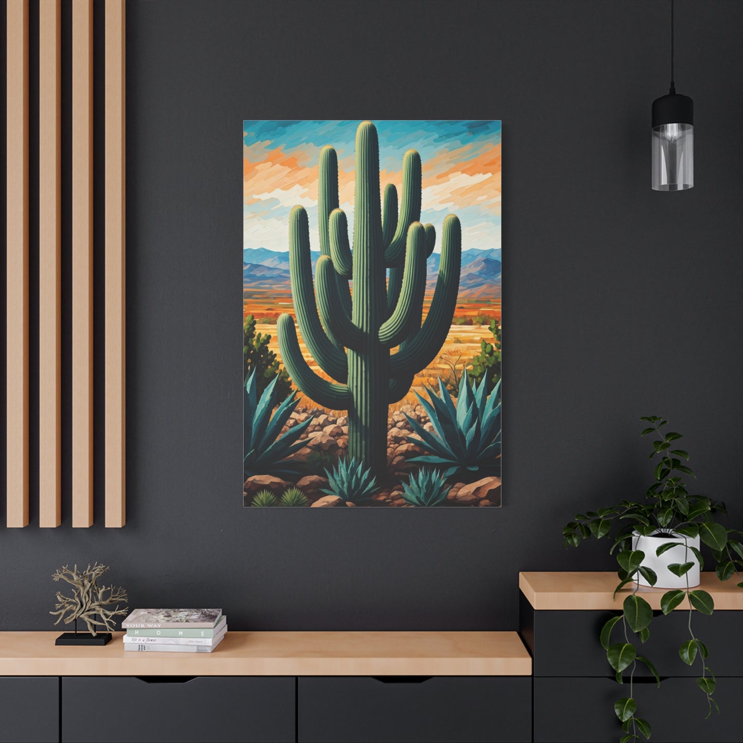 Southwestern Valley Saguaro Landscape Wall Art & Canvas Prints