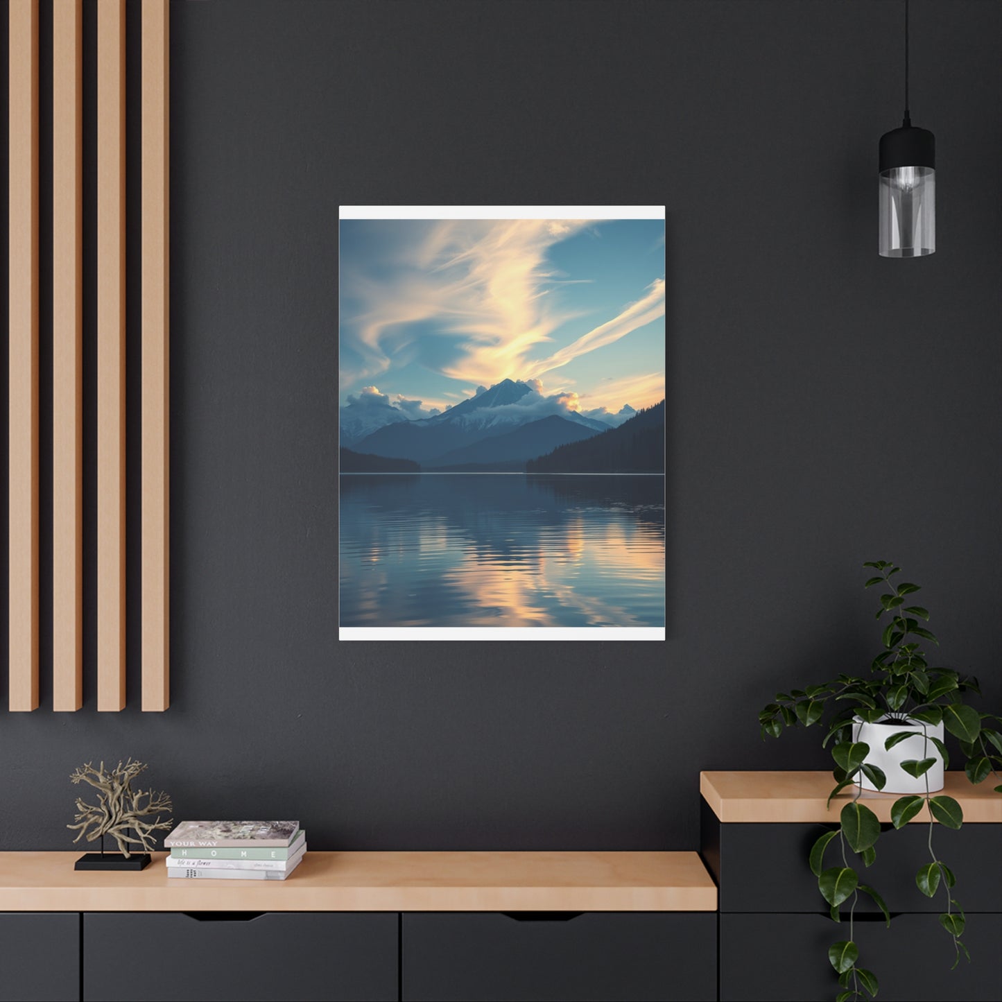 Premium Lake Canvas Print: Tranquil Waters Wall Decor