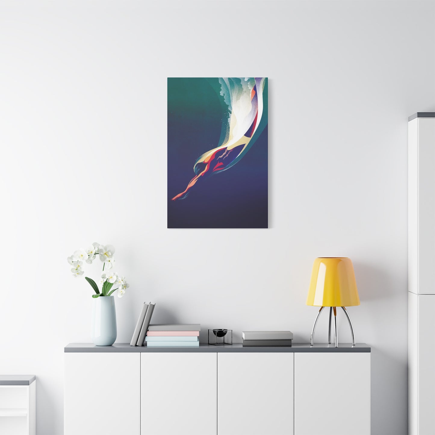 Wave Diving Poster Wall Art & Canvas Prints