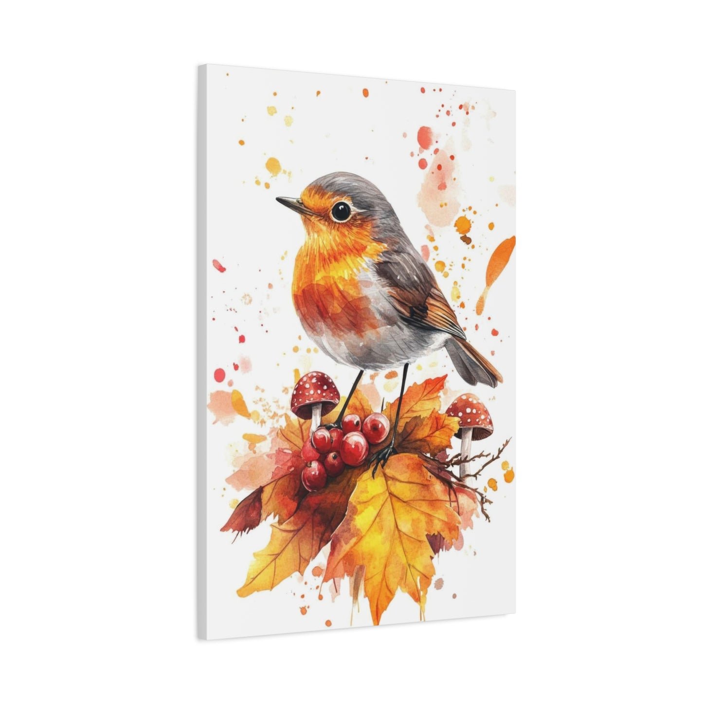 Birds Berries Warm Wall Art & Canvas Prints